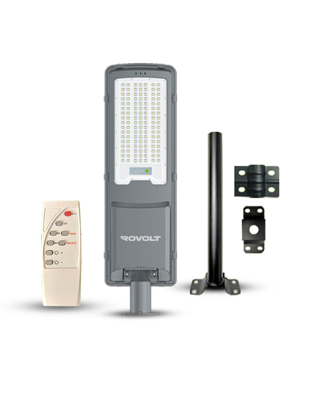 ROVOLT 200W LED Solar Street Light with Remote Control & Motion Sensor