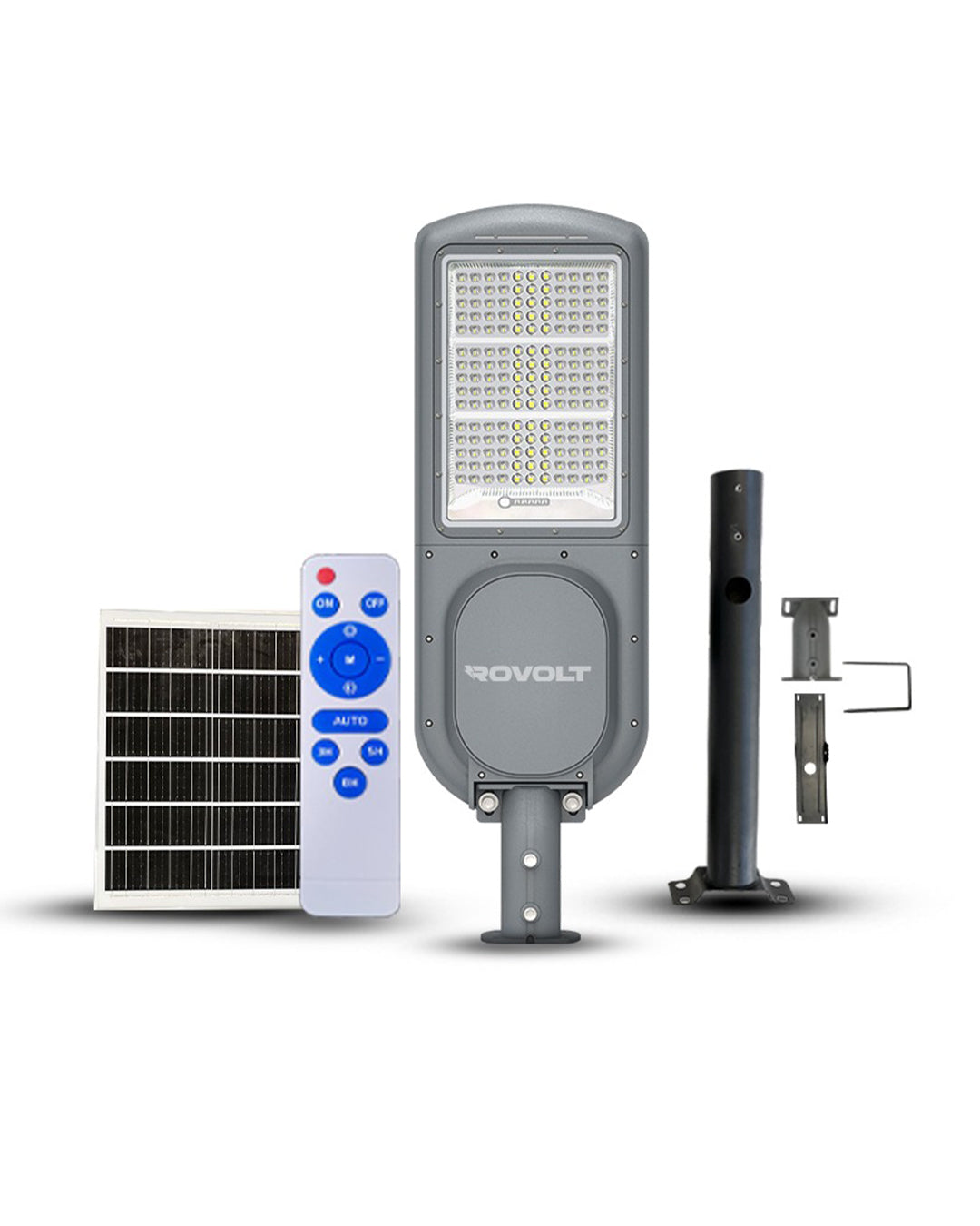 ROVOLT 300W LED Solar Street Light with Remote Control & Motion Sensor