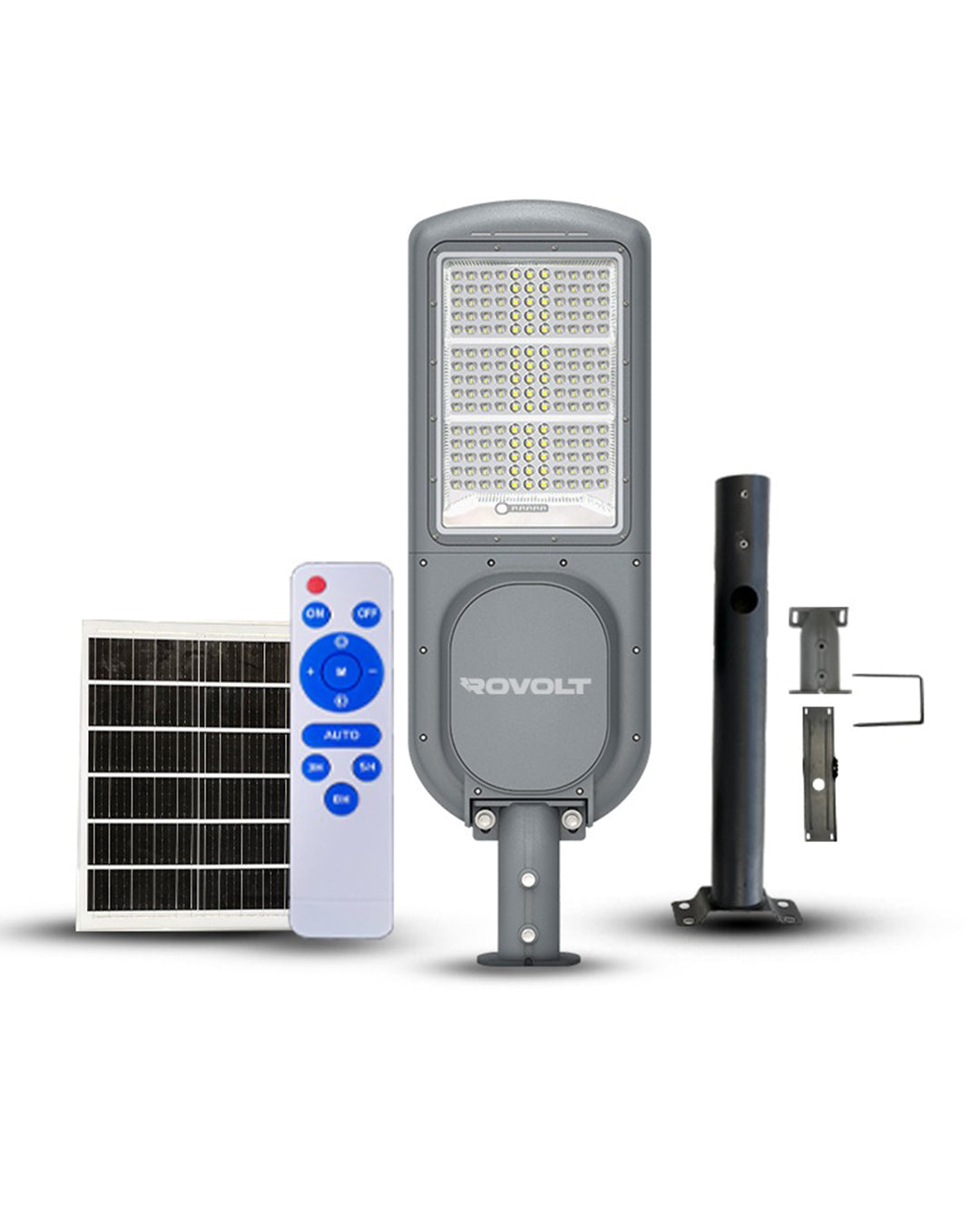 ROVOLT 500W LED Solar Street Light with Remote Control & Motion Sensor
