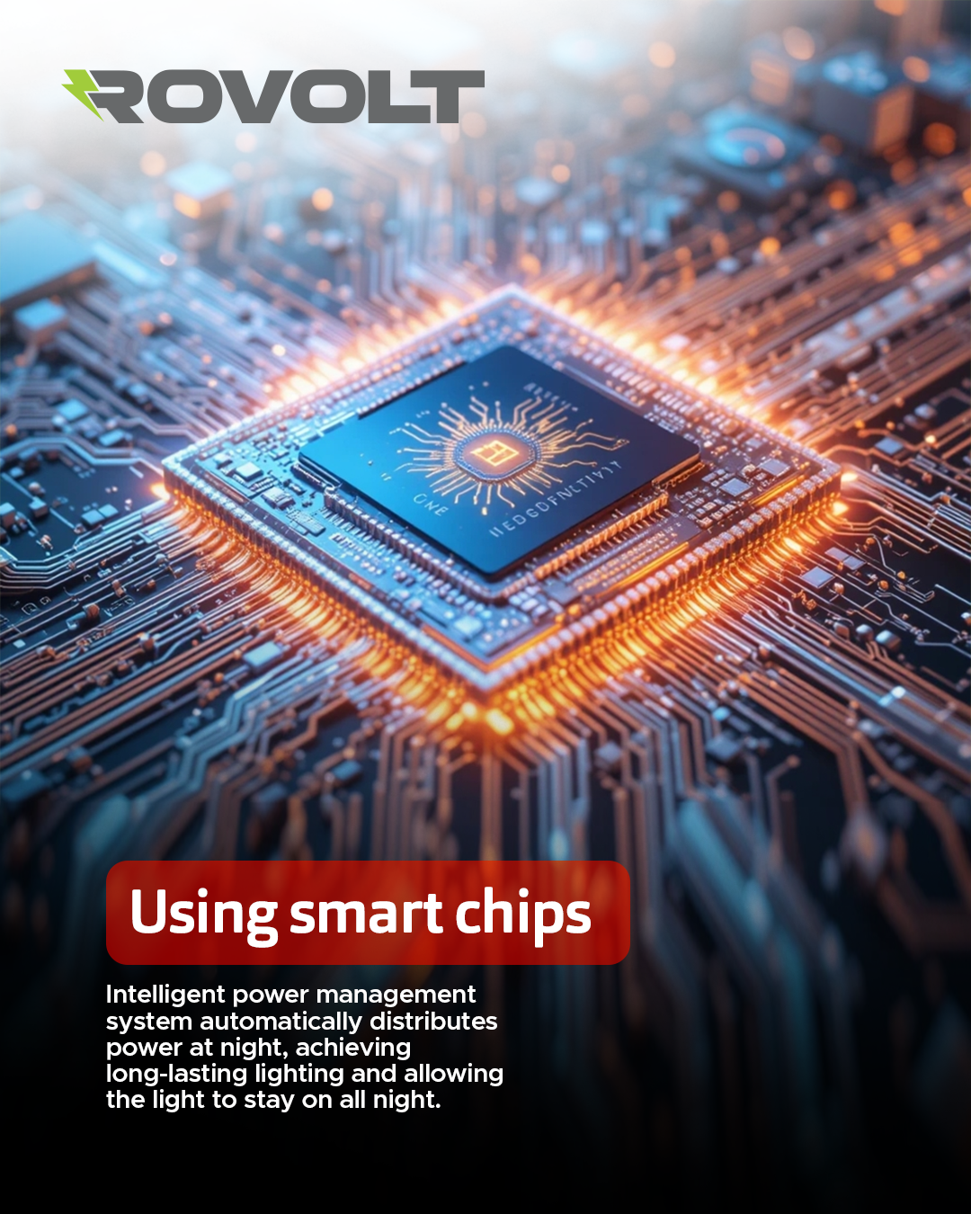 ROVOLT 200W LED Solar Street Light with Remote Control &amp; Motion Sensor