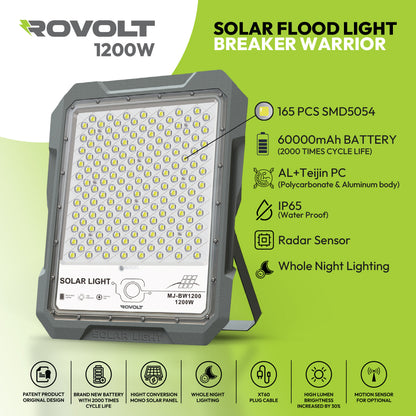 ROVOLT LED Solar Flood Light 1200W