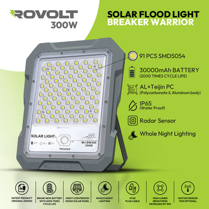 ROVOLT LED Solar Flood Light 300W