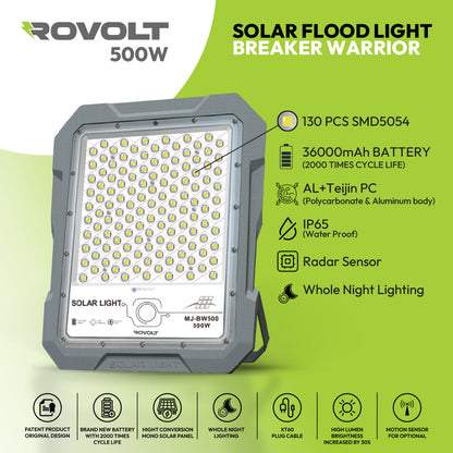 ROVOLT LED Solar Flood Light 500W