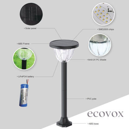 Ecovox 200 Watts LED Solar Diamond Lawn Light Ground Type