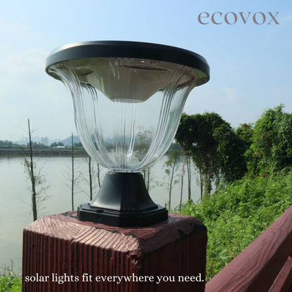 ECOVOX 200W LED Solar Daimond Lawn Light Pillar Type