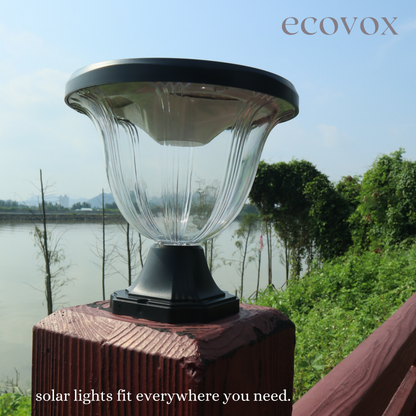 ECOVOX 200W LED Solar Daimond Lawn Light Pillar Type