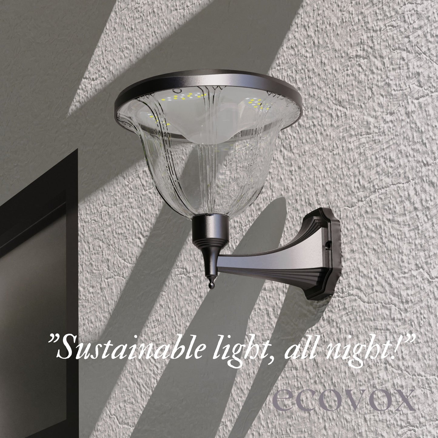 ECOVOX 200W LED Solar Daimond Lawn Light Wall Type