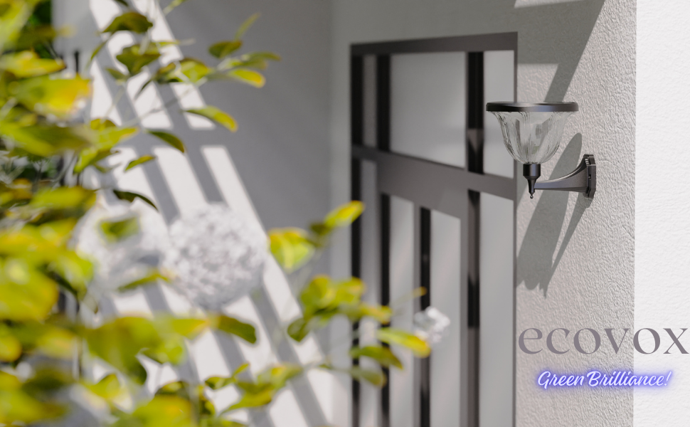 ECOVOX 200W LED Solar Daimond Lawn Light Wall Type