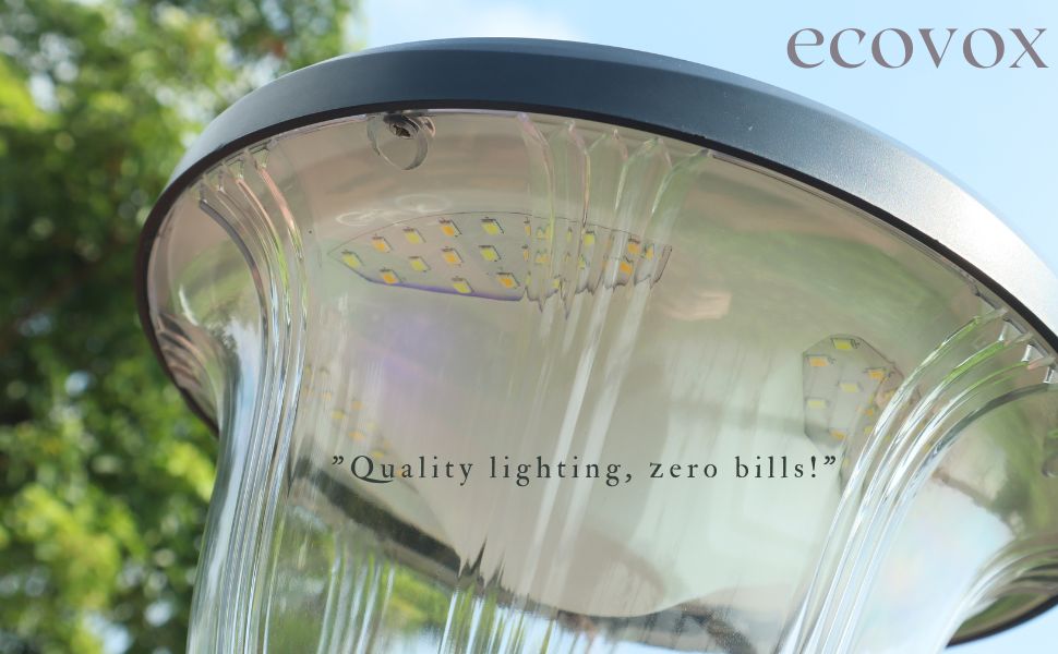 ECOVOX 200W LED Solar Daimond Lawn Light Wall Type